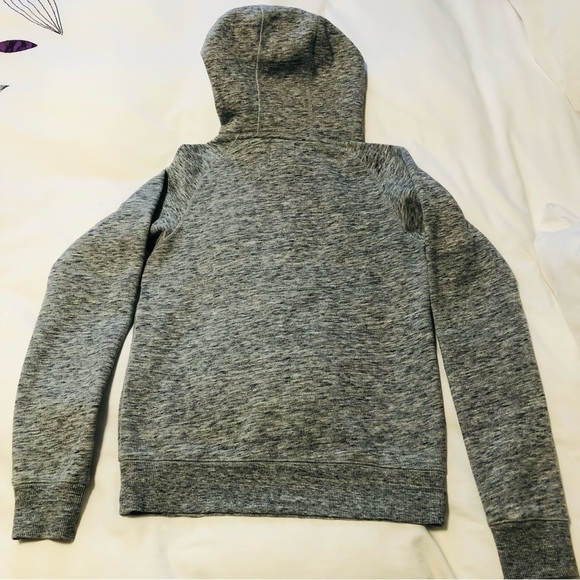 Aritzia TNA XS BalticPullover Hoodie Grey with Blue Embroidered Logo Cozy - Picture 2 of 9